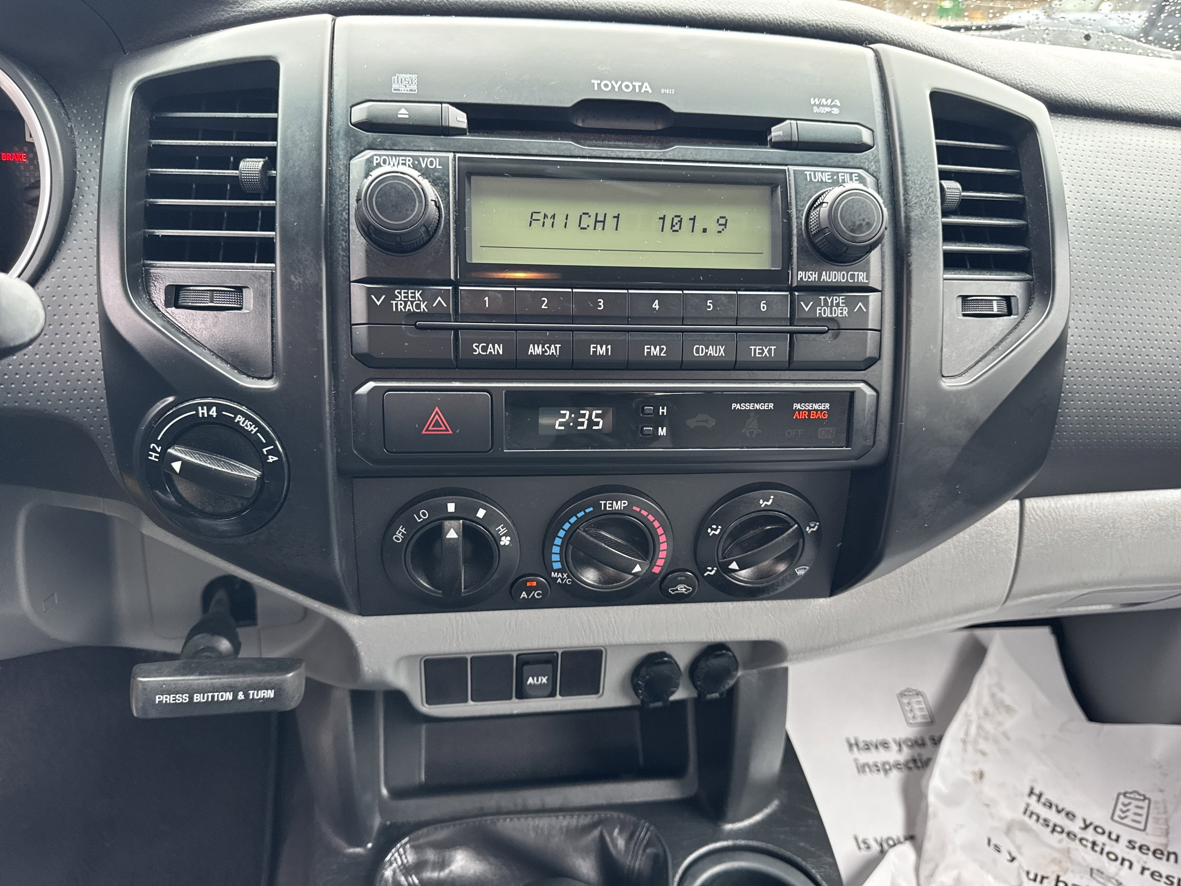 2012 Toyota Tacoma 4WD Reg Cab I4 MT (Natl)